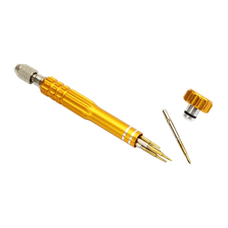 JF-6688 5 in 1 Metal Multi-purpose Pen Style Screwdriver Set for Phone Repair(Gold) - free shipping - PMC TechLife - Order now!