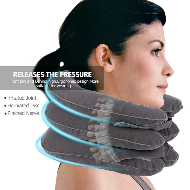 Household Full Cashmere Cervical Traction Instrument Neck Protection Inflatable Cervical Spine Massage Instrument (Purple) - free shipping - PMC TechLife - Order now!