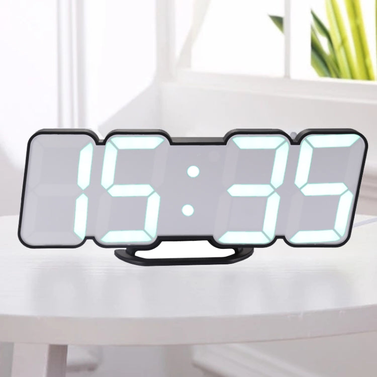 Modern 3D LED Sound Control Colorful Digital Alarm Clock Adjust Brightness Electronic Wall Glowing Hanging Clock with Remote Control(Black) - Wall Clock by PMc TechLife | Online Shopping South Africa | PMc TechLife | Buy Now Pay Later Mobicred