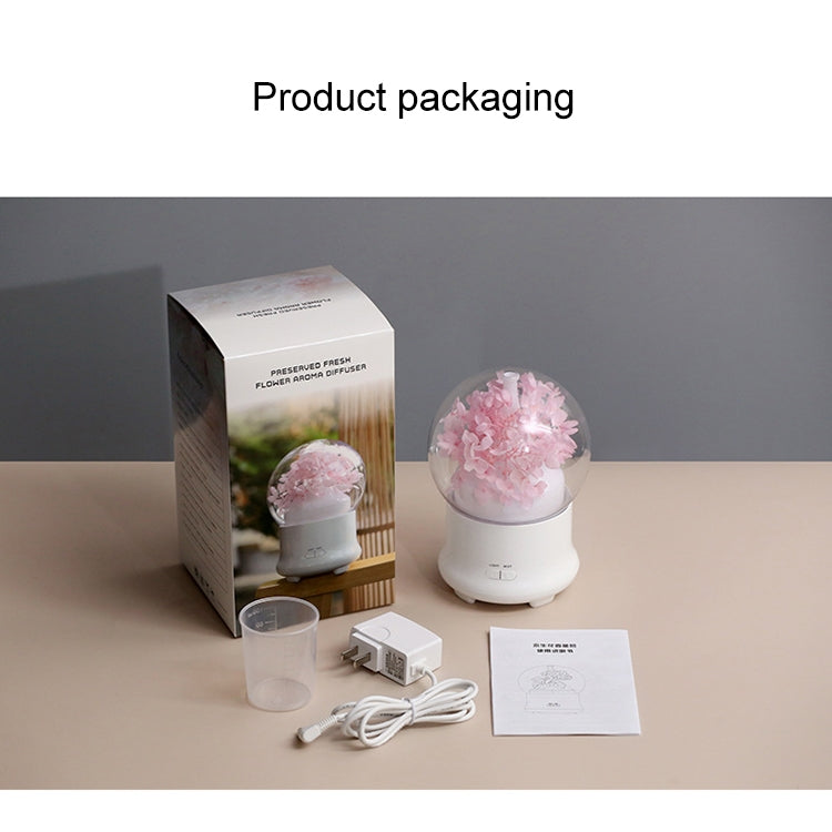 ML-824 100ML Gypsophila Flowers Aromatherapy Diffuser Air Humidifier with Colorful LED Light for Office / Home(Green) - Air Purifiers & Accessories by PMC TechLife | Online Shopping South Africa | PMC TechLife | Buy Now Pay Later Mobicred