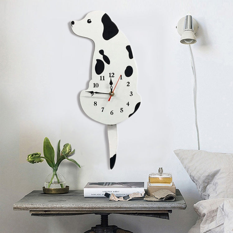 Home Office Bedroom Decoration Battery Operated Dog Shaped Wall Clock with Swinging Tails, Size : 42 x 18cm (White) - Wall Clock by PMc TechLife | Online Shopping South Africa | PMc TechLife | Buy Now Pay Later Mobicred