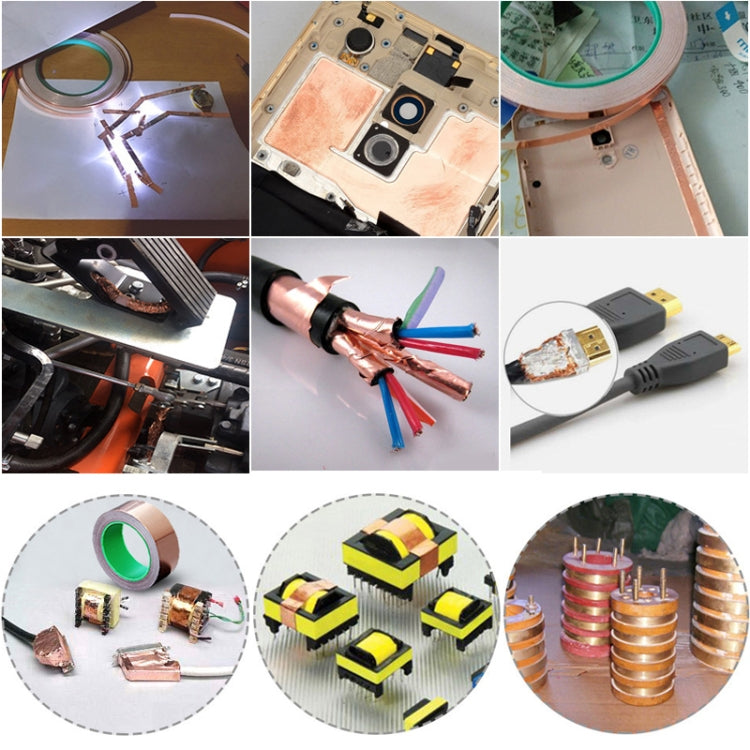 Pure Copper Double-sided Conductive Copper Foil Tape Signal Masking Tape, Size: 20m x 15mm - Tapes by PMC TechLife | Online Shopping South Africa | PMC TechLife