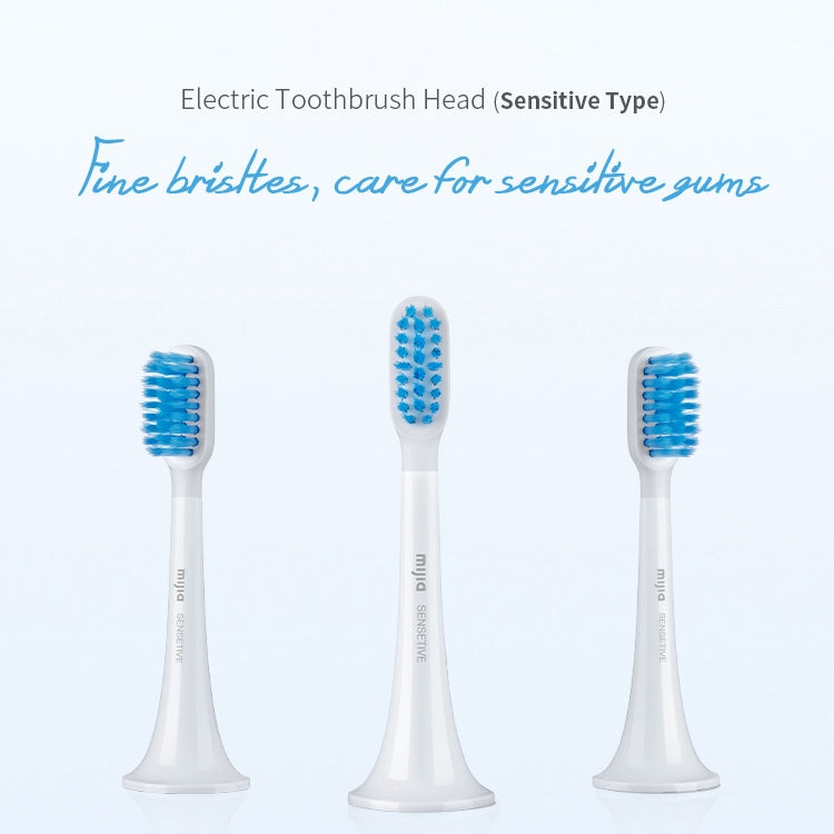 3 PCS Original Xiaomi Mijia Electric Toothbrush Heads Replacement Oral Health Care (Sensitive Type)(White) - Replacement Brush Heads by Xiaomi | Online Shopping South Africa | PMC TechLife | Buy Now Pay Later Mobicred