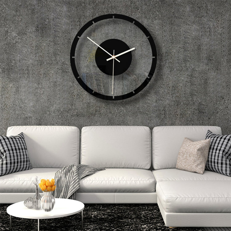 TM011 A Round Wooden Dial Transparent Acrylic Mute Wall Clock - free shipping - PMc TechLife - Order now!