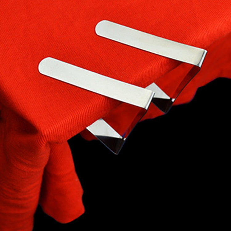 10 PCS Stainless Steel Tablecloth Clip Adjustable Triangle Clamp Holder - Food Clips & Clips by PMC TechLife | Online Shopping South Africa | PMC TechLife | Buy Now Pay Later Mobicred