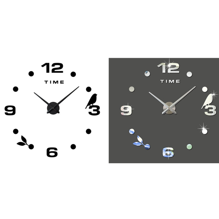Bedroom Home Office Decoration Frameless Large Size DIY 3D Mirror Surface Wall Stickers Quiet Clock, Size: 100*100cm(Black) - DIY Clocks by PMc TechLife | Online Shopping South Africa | PMc TechLife | Buy Now Pay Later Mobicred