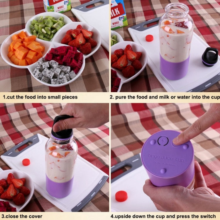 Bingo 500ml Mini Portable USB Rechargeable Electric Juicer Cup Juicer Blender, 22000 Revolutions Per Minute(Red) - free shipping - PMC TechLife - Order now!