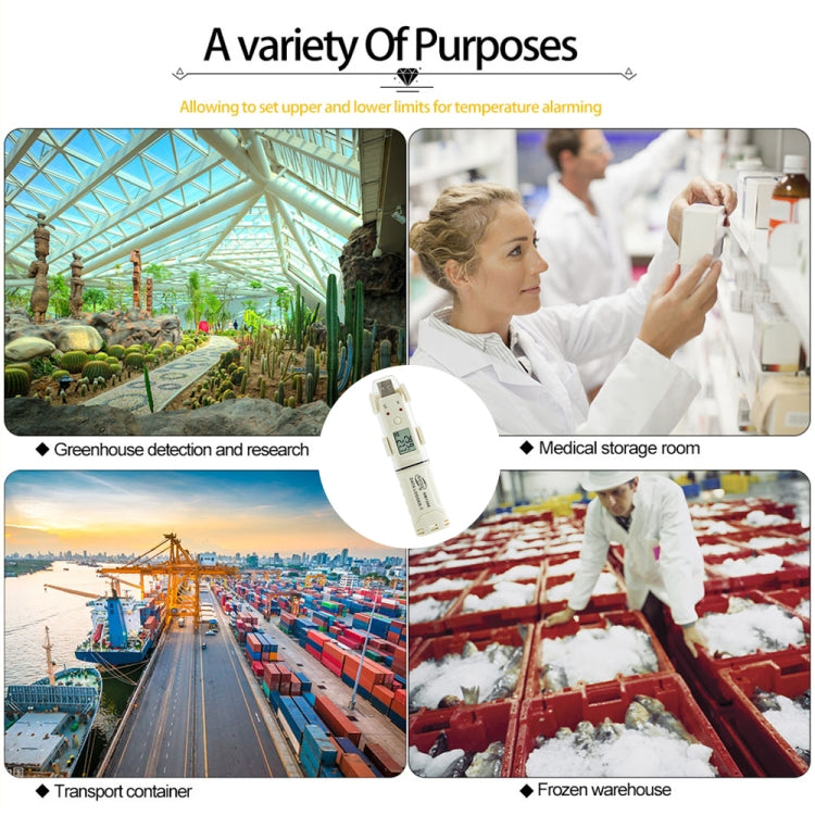 BENETECH GM1366 USB Digital Temperature and Humidity Recorder Meter with Alarm - free shipping - PMC Jewellery - Order now!