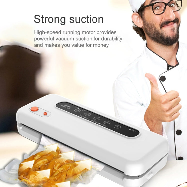 Household Commercial Food Vacuum Plastic Packaging Machine Sealer Closer Machine, UK Plug(White) - Preservation Supplies by PMc TechLife | Online Shopping South Africa | PMc TechLife | Buy Now Pay Later Mobicred