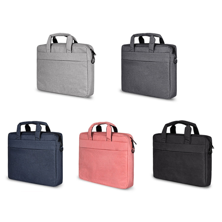 Breathable Wear-resistant Thin and Light Fashion Shoulder Handheld Zipper Laptop Bag with Shoulder Strap, For 14.0 inch and Below Macbook, Samsung, Lenovo, Sony, DELL Alienware, CHUWI, ASUS, HP (Pink) - 14.1 inch by PMC Jewellery | Online Shopping South Africa | PMC Jewellery | Buy Now Pay Later Mobicred