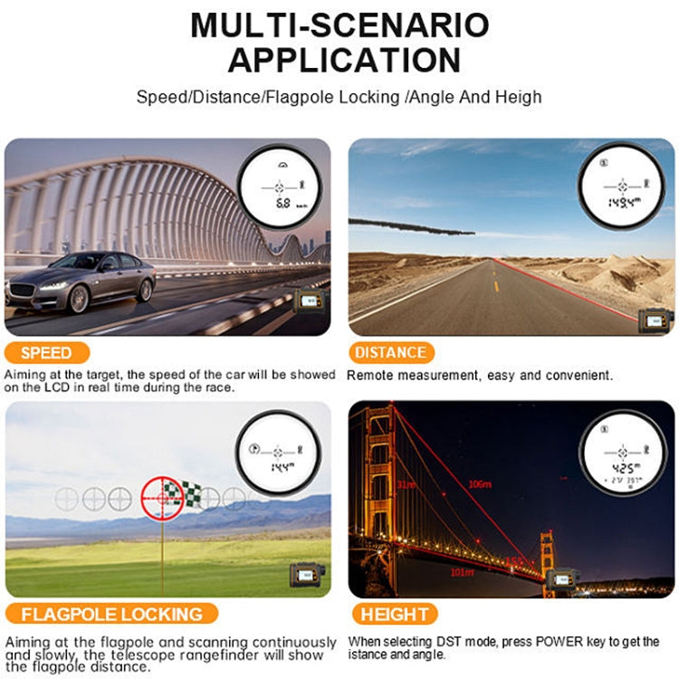 SNDWAY SW600A Handheld Outdoor Waterproof Telescope Range Finder Distance Measurer, 600m - free shipping - PMC Jewellery - Order now!
