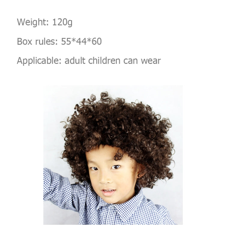 Colorful Wild-Curl Up Crown Party Cosplay Headwear Wavy Short Polyester Yarn Made Wigs For Adult And Child(Brown) - free shipping - PMC TechLife - Order now!