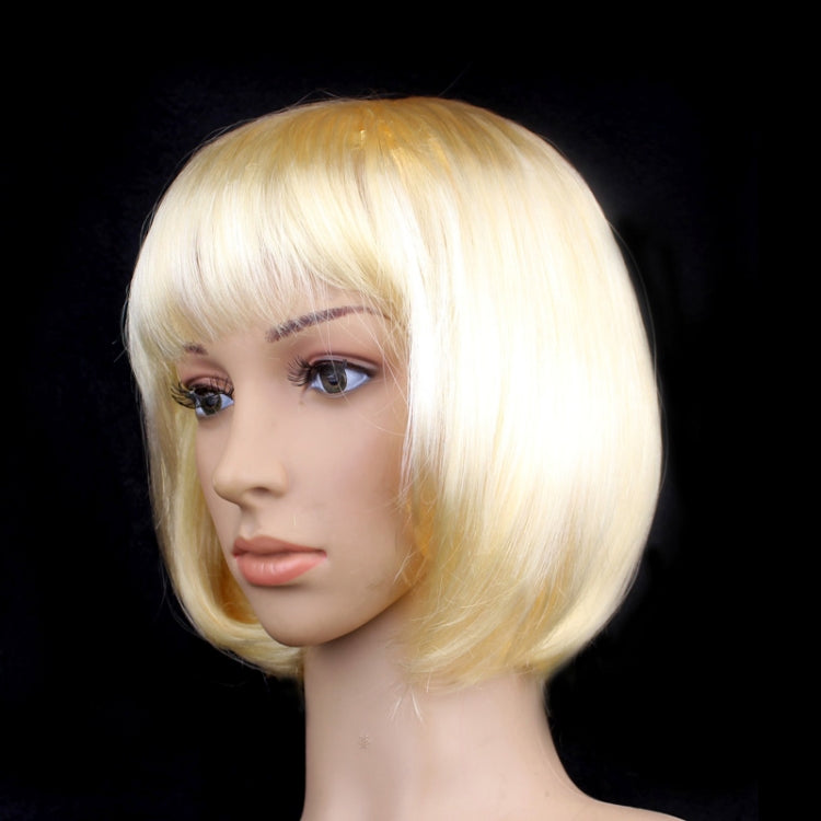Party Cosplay Headwear Straight Short PET Wigs For Female(Gold) - free shipping - PMC TechLife - Order now!