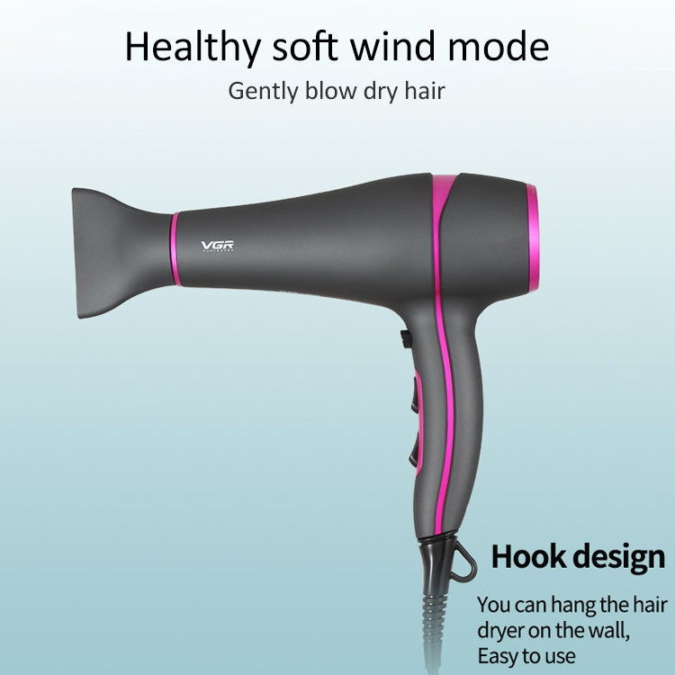 VGR V-402 2200W Household Negative Ion Hair Dryers with 6 Gear Adjustment, Plug Type: EU Plug - free shipping - PMC TechLife - Order now!