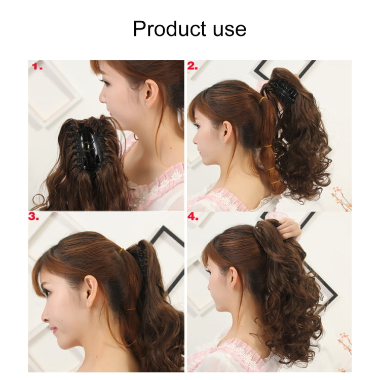 Natural Short Curly Hair Clip-on Pear Blossom Roll Horsetail Wig(Natural Black) - free shipping - PMC TechLife - Order now!