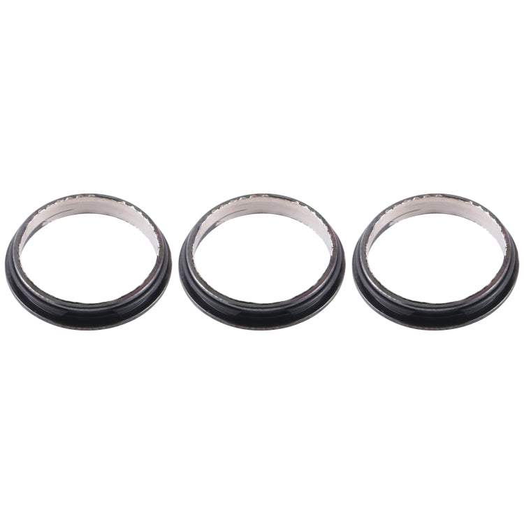 3 PCS Rear Camera Glass Lens Metal Protector Hoop Ring for iPhone 12 Pro(Graphite) - Camera Series by PMc TechLife | Online Shopping South Africa | PMc TechLife | Buy Now Pay Later Mobicred