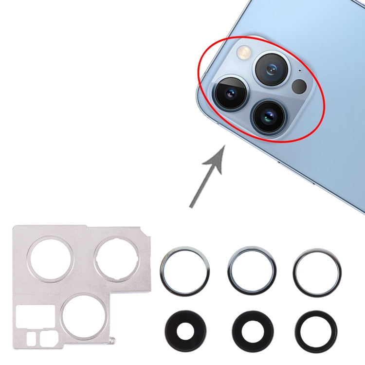 Camera Lens Cover With Retaining Bracket for iPhone 13 Pro (Green) - Camera Series by PMC TechLife | Online Shopping South Africa | PMC TechLife | Buy Now Pay Later Mobicred