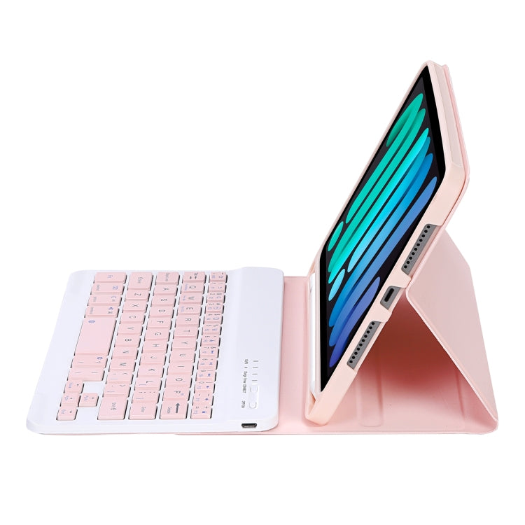 C06B Ultra-thin Candy Colors Bluetooth Keyboard Tablet Case for iPad mini 6, with Stand & Pen Slot (Pink) - For iPad mini by PMC TechLife | Online Shopping South Africa | PMC TechLife