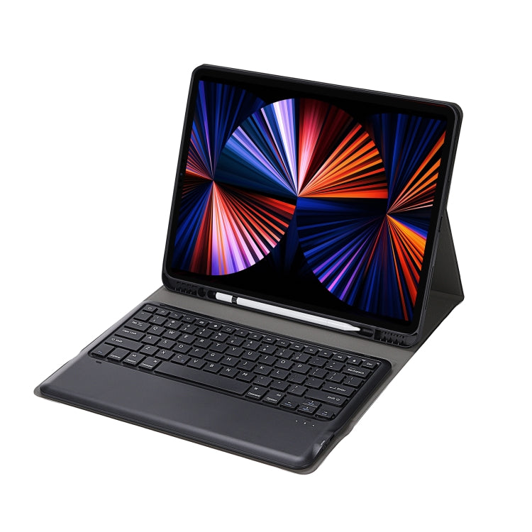 A12B Bluetooth 3.0 Ultra-thin Detachable Bluetooth Keyboard Leather Tablet Case for iPad Air 13 2024 / 2025 / Pro 12.9 inch 2022 / 2021 / 2020 / 2018, with Pen Slot & Holder(Rose Gold) - For iPad Pro by PMC Jewellery | Online Shopping South Africa | PMC Jewellery | Buy Now Pay Later Mobicred