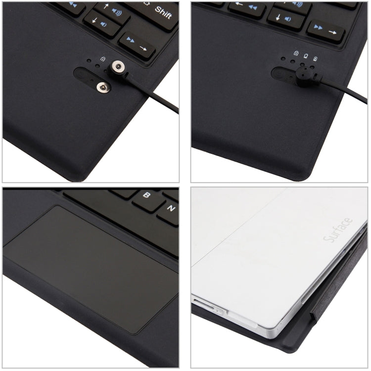 1089A Magnetic Charging Bluetooth V3.0 Keyboard + Microfiber Leather Tablet Case for Microsoft Surface Pro 3 / 4 / 5 / 6(Black) - Others Keyboard by PMC TechLife | Online Shopping South Africa | PMC TechLife