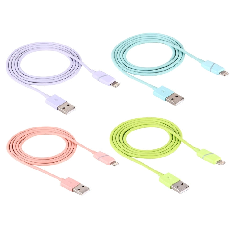 1m Circular Bobbin Gift Box Style 8 Pin to USB Data Sync Cable with Indicator for iPhone, iPad(Green) - free shipping - PMC Jewellery - Order now!