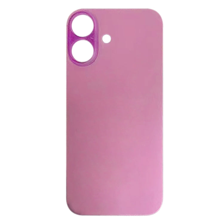 For iPhone 16 Plus Easy Replacement Big Camera Hole Glass Back Battery Cover(Pink) - by PMC Jewellery | Online Shopping South Africa | PMC Jewellery | Buy Now Pay Later Mobicred