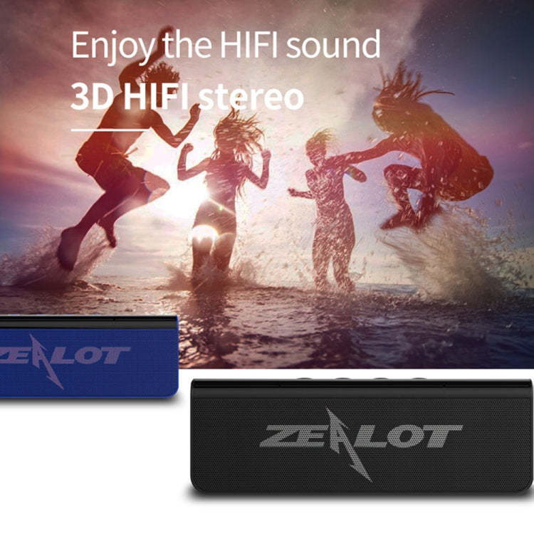 ZEALOT S31 10W 3D HiFi Stereo Wireless Bluetooth Speaker, Support Hands-free / USB / AUX / TF Card (Gray Blue) - free shipping - PMC TechLife - Order now!