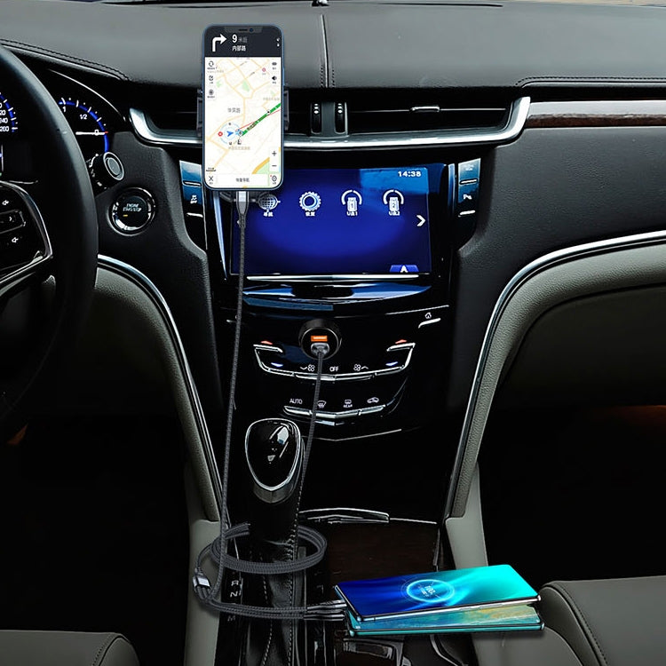 ADC-138 66W 3 in 1 USB to 8 Pin + Micro USB + USB-C / Type-C Fast Charging Braided Data Cable, Cable Length: 1.2m(Black) - free shipping - PMC Jewellery - Order now!