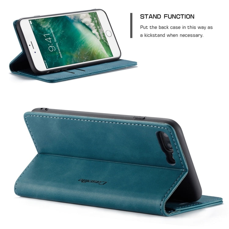 CaseMe-013 Multifunctional Retro Frosted Horizontal Flip Leather Case for iPhone 7 Plus / 8 Plus, with Card Slot & Holder & Wallet(Blue) - More iPhone Cases by CaseMe | Online Shopping South Africa | PMC Jewellery | Buy Now Pay Later Mobicred