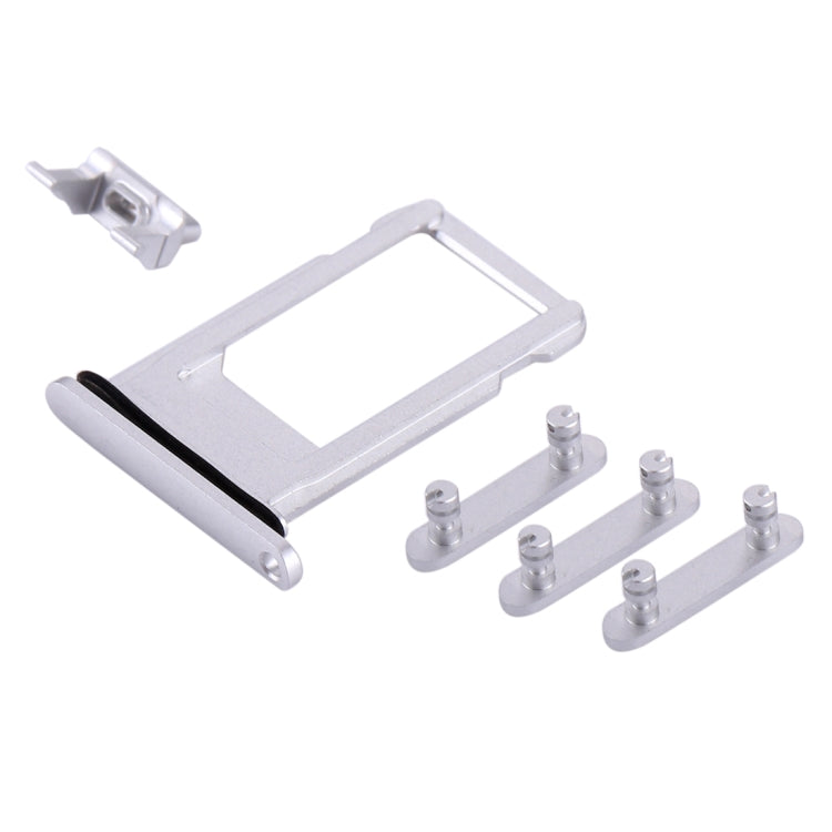 Card Tray + Volume Control Key + Power Button + Mute Switch Vibrator Key for iPhone 8 Plus (Silver) - iPhone 8 Plus Parts by PMc TechLife | Online Shopping South Africa | PMc TechLife | Buy Now Pay Later Mobicred
