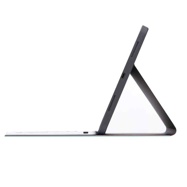 X-11BS Skin Plain Texture Detachable Bluetooth Keyboard Tablet Case for iPad Pro 11 inch 2020 / 2018, with Pen Slot & Backlight (Green) - For iPad Pro by PMC TechLife | Online Shopping South Africa | PMC TechLife