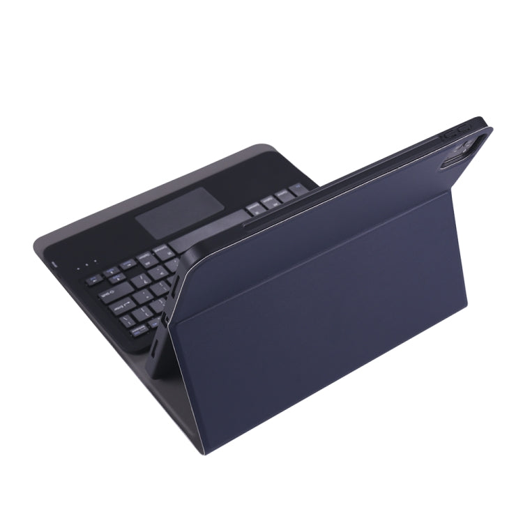 A11B-A Ultra-thin ABS Detachable Bluetooth Keyboard Tablet Case with Touchpad & Pen Slot & Holder for iPad Pro 11 inch 2021 (Dark Blue) - For iPad Pro by PMC TechLife | Online Shopping South Africa | PMC TechLife