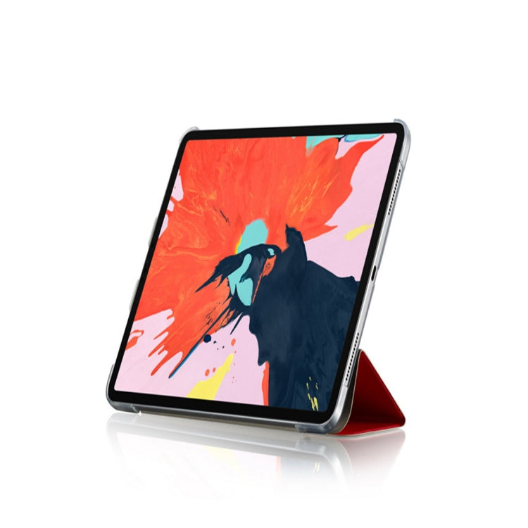 Silk Texture Horizontal Flip Magnetic PU Leather Case for iPad Air 13 2024 / iPad Pro 12.9 inch (2018), with Three-folding Holder & Sleep / Wake-up Function(Purple) - iPad Pro 11 (2018) Cases by PMC TechLife | Online Shopping South Africa | PMC TechLife | Buy Now Pay Later Mobicred