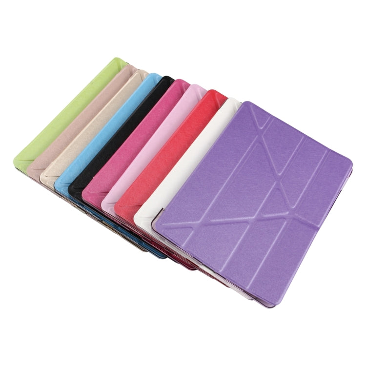 For iPad Pro 10.5 inch Silk Texture Horizontal Deformation Flip Leather Case with 4-folding Holder & Sleep / Wake-up(White) - iPad Pro 10.5 inch Cases by PMC TechLife | Online Shopping South Africa | PMC TechLife | Buy Now Pay Later Mobicred
