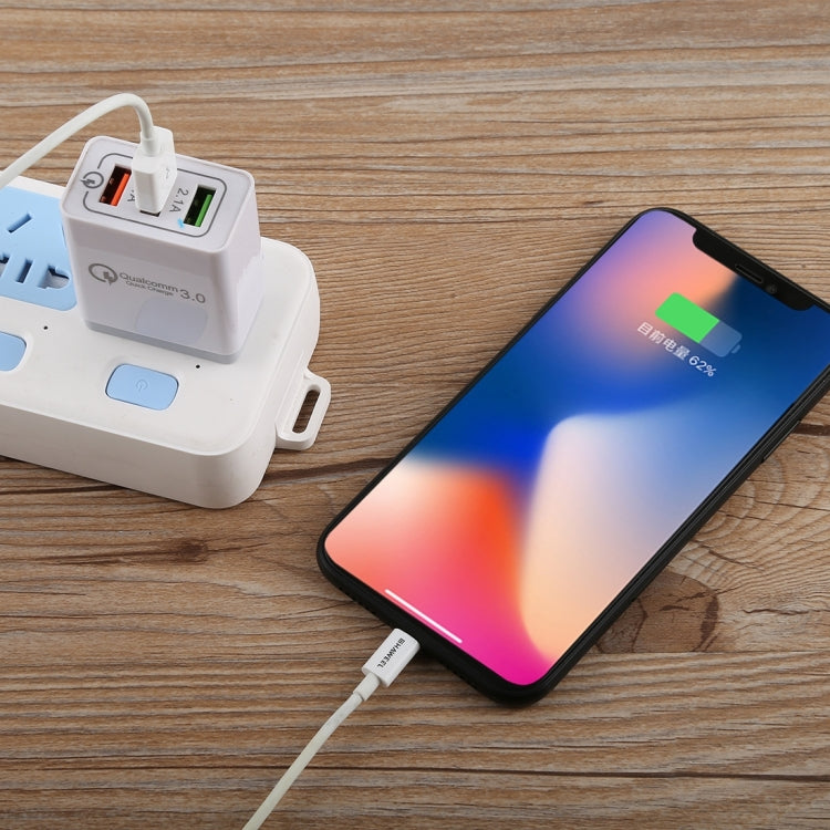 AR-QC-03 2.1A 3 USB Ports Quick Charger Travel Charger, US Plug (Grey) - free shipping - PMC Jewellery - Order now!