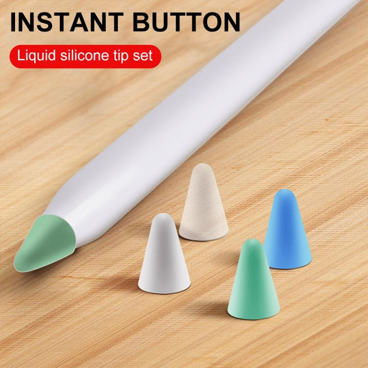 4 PCS Non-slip Mute Wear-resistant Nib Cover for Apple Pencil 1 / 2 (Dark Blue) - Pencil Accessories by PMC Jewellery | Online Shopping South Africa | PMC Jewellery | Buy Now Pay Later Mobicred