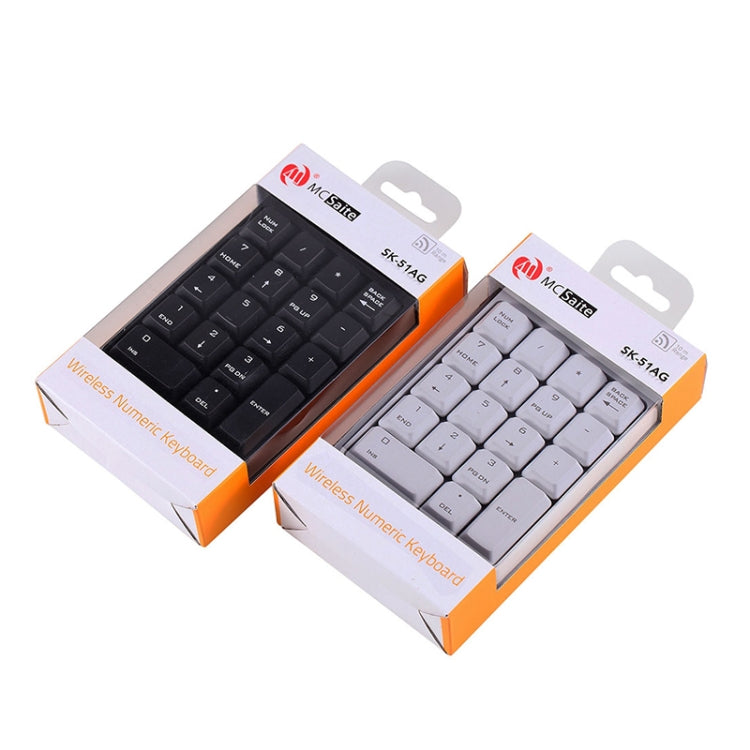 MC Saite SK-51AG 2 in 1 2.4G USB Numeric Wireless Keyboard & Mini Calculator for Laptop Desktop PC(White) - Wireless Keyboard by MC Saite | Online Shopping South Africa | PMC Jewellery | Buy Now Pay Later Mobicred