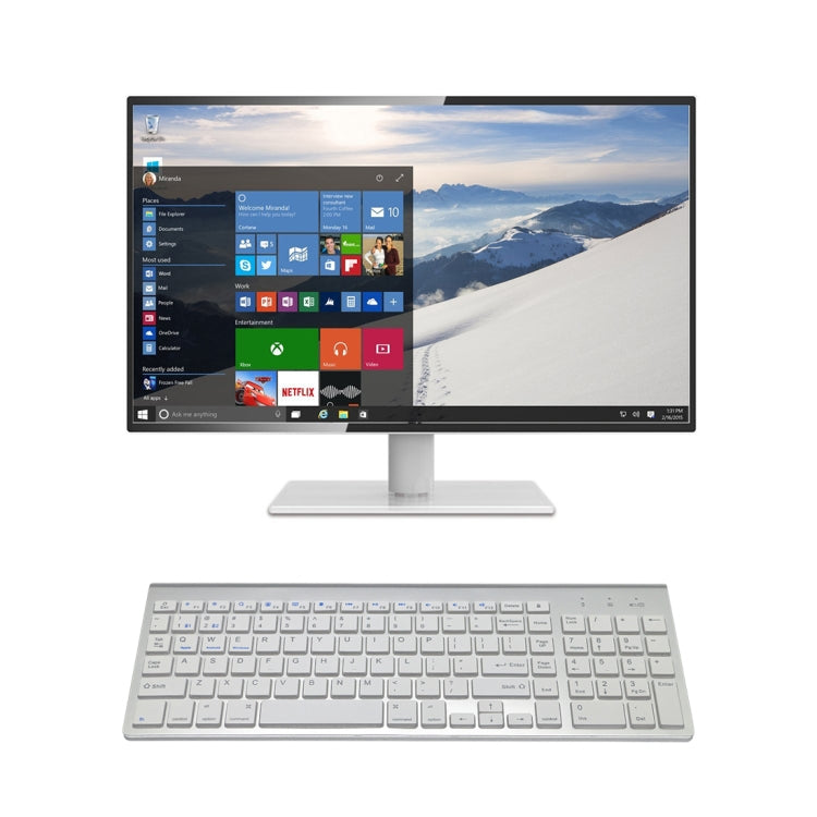 K368 Dual Mode Dual Channel 102 Keys Wireless Bluetooth Keyboard for Laptop, Notebook, Tablet and Smartphones, Support Android / iOS / Windows or An Updated Version(Silver) - Wireless Keyboard by PMC Jewellery | Online Shopping South Africa | PMC Jewellery | Buy Now Pay Later Mobicred