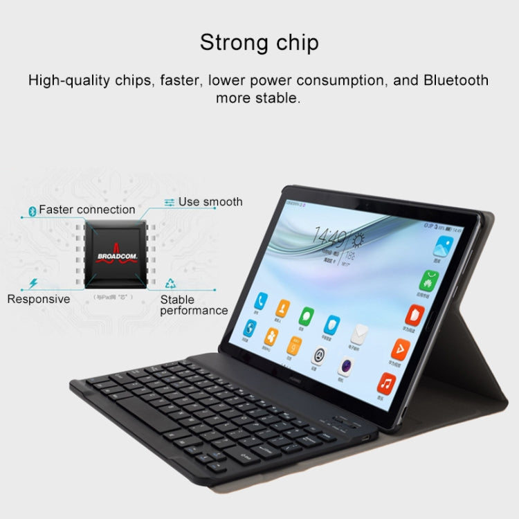 HW108A Detachable Magnetic Colorful Backlight Plastic Bluetooth Keyboard + Silk Pattern TPU Tablet Case for Huawei MediaPad M5 10.8 Pro / 10.8, with Pen Slot & Bracket(Pink) - Huawei Keyboard by PMC TechLife | Online Shopping South Africa | PMC TechLife
