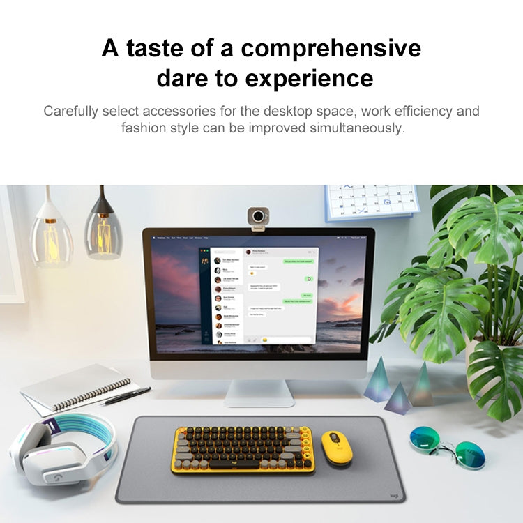 Logitech POP KEYS Round Button Bluetooth Mechanical Keyboard(Yellow) - free shipping - PMC Jewellery - Order now!