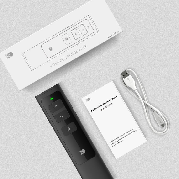 Doosl DSIT013 2.4GHz Rechargeable PowerPoint Presentation Remote Control Multi-functional Laser Pointer for PowerPoint / Keynote / Prezi, Control Distance: 100m(Black) - by DOOSL | Online Shopping South Africa | PMC Jewellery | Buy Now Pay Later Mobicred