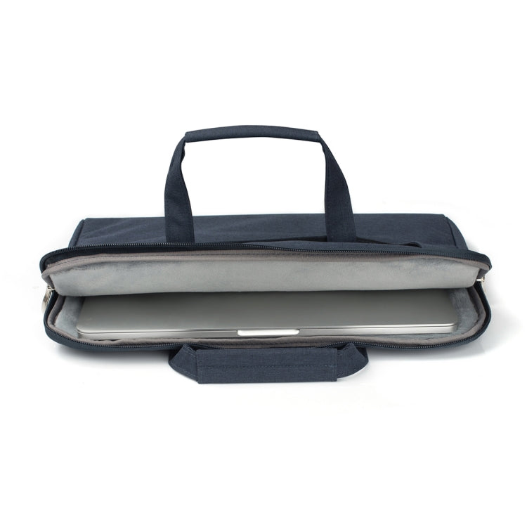 Portable One Shoulder Handheld Zipper Laptop Bag, For 13.3 inch and Below Macbook, Samsung, Lenovo, Sony, DELL Alienware, CHUWI, ASUS, HP (Dark Blue) - 13.3 inch by PMC TechLife | Online Shopping South Africa | PMC TechLife | Buy Now Pay Later Mobicred