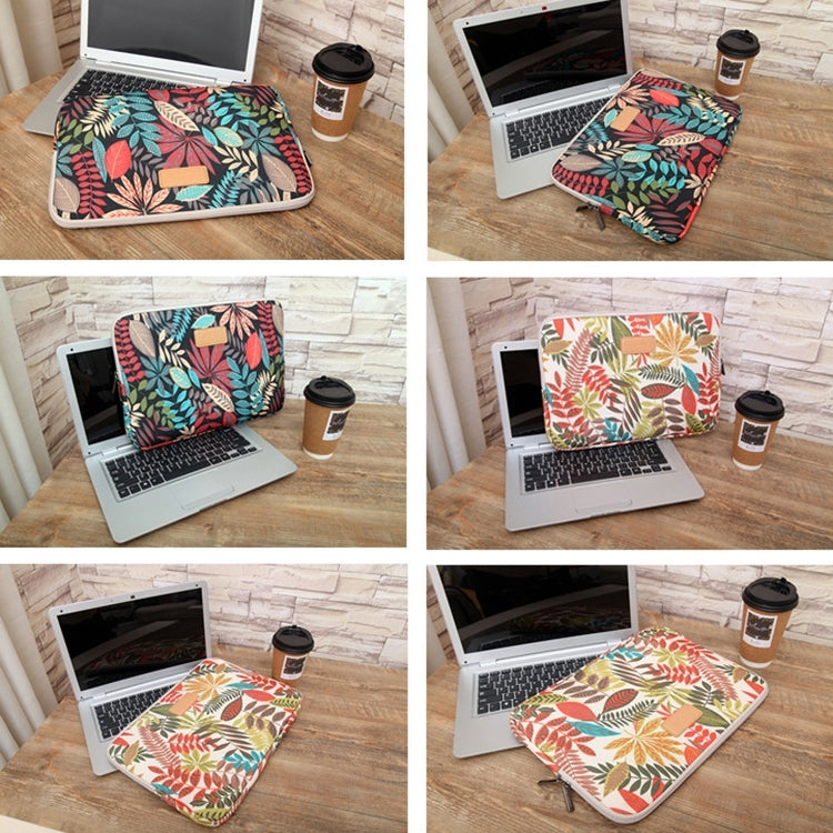 Lisen 11.6 inch Sleeve Case Colorful Leaves Zipper Briefcase Carrying Bag (Grey) - Other by PMC TechLife | Online Shopping South Africa | PMC TechLife | Buy Now Pay Later Mobicred