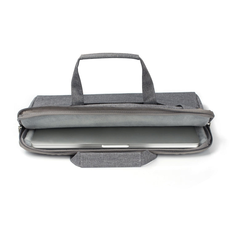Portable One Shoulder Handheld Zipper Laptop Bag, For 15.4 inch and Below Macbook, Samsung, Lenovo, Sony, DELL Alienware, CHUWI, ASUS, HP (Grey) - 15 inch by PMC TechLife | Online Shopping South Africa | PMC TechLife | Buy Now Pay Later Mobicred