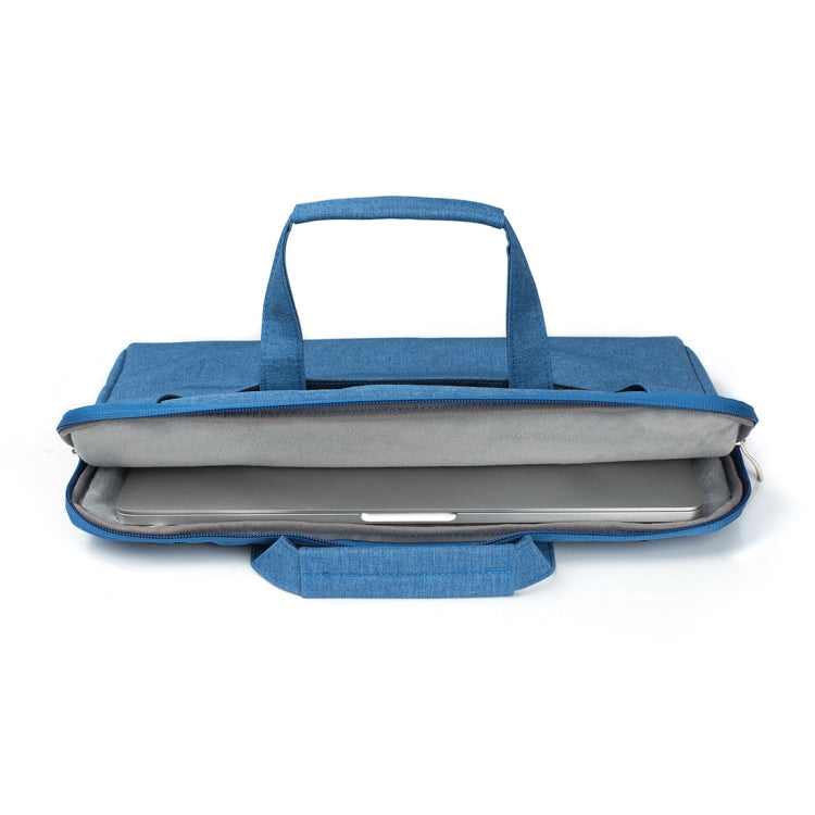 Portable One Shoulder Handheld Zipper Laptop Bag, For 15.4 inch and Below Macbook, Samsung, Lenovo, Sony, DELL Alienware, CHUWI, ASUS, HP (Blue) - 15 inch by PMC TechLife | Online Shopping South Africa | PMC TechLife | Buy Now Pay Later Mobicred
