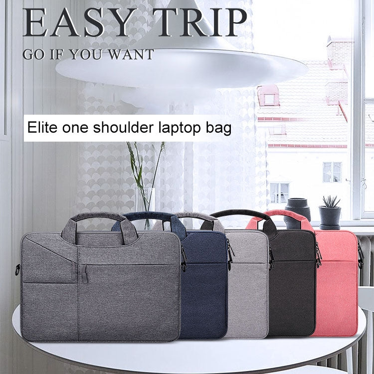 ST02S Waterproof Tear Resistance Hidden Portable Strap One-shoulder Handbag for 13.3 inch Laptops, with Suitcase Belt(Navy Blue) - 13.3 inch by PMC Jewellery | Online Shopping South Africa | PMC Jewellery | Buy Now Pay Later Mobicred