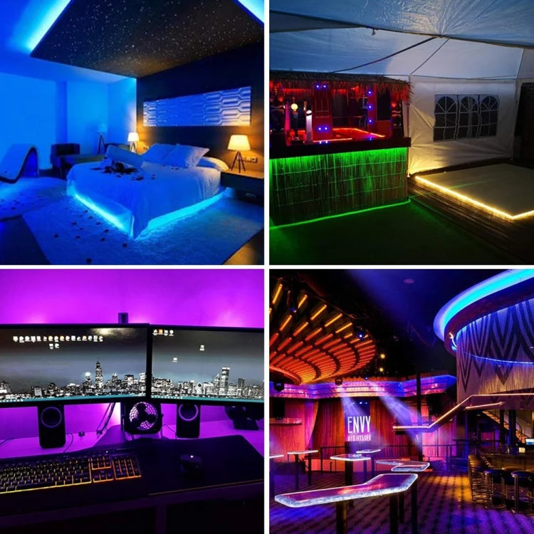 4:1 2m Bare Board 5050 SMD RGB LED Rope Light, 12V 2A 100-240V (EU Plug) - free shipping - PMC TechLife - Order now!