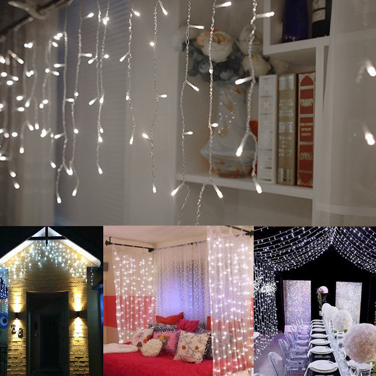 UL588 10m IP43 Waterproof LED Curtain Light, 100 LEDs Fairy String Decorative Light with End Joint & 8 Model Functions, US Plug (White Light) - Holiday Lights by PMc TechLife | Online Shopping South Africa | PMc TechLife | Buy Now Pay Later Mobicred