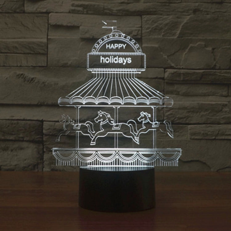 Amusement Park Style 3D Touch Switch Control LED Light , 7 Color Discoloration Creative Visual Stereo Lamp Desk Lamp Night Light - Novelty Lighting by PMC TechLife | Online Shopping South Africa | PMC TechLife | Buy Now Pay Later Mobicred