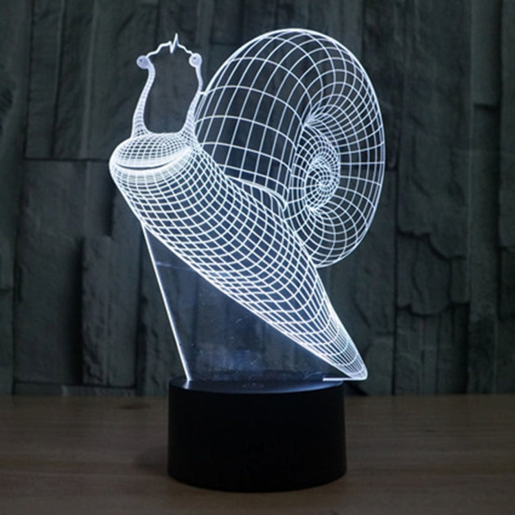 Snail Style 3D Touch Switch Control LED Light , 7 Color Discoloration Creative Visual Stereo Lamp Desk Lamp Night Light - Novelty Lighting by PMC TechLife | Online Shopping South Africa | PMC TechLife | Buy Now Pay Later Mobicred